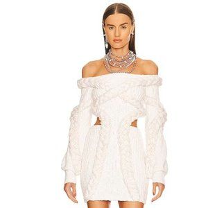 NWT Elsie Boucle Mini Dress with Cables - Revolve NBD